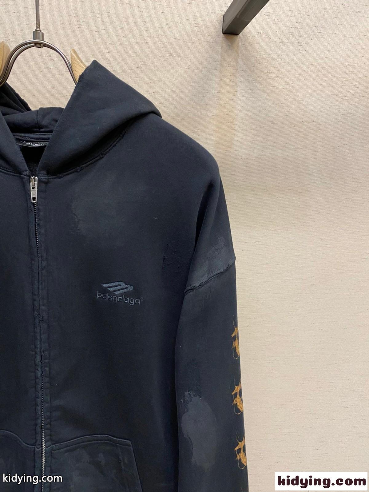 バレンシアガ オーバーサイズ HEAVY METAL アウターウェア ジップアップ HOODIE コピー-2