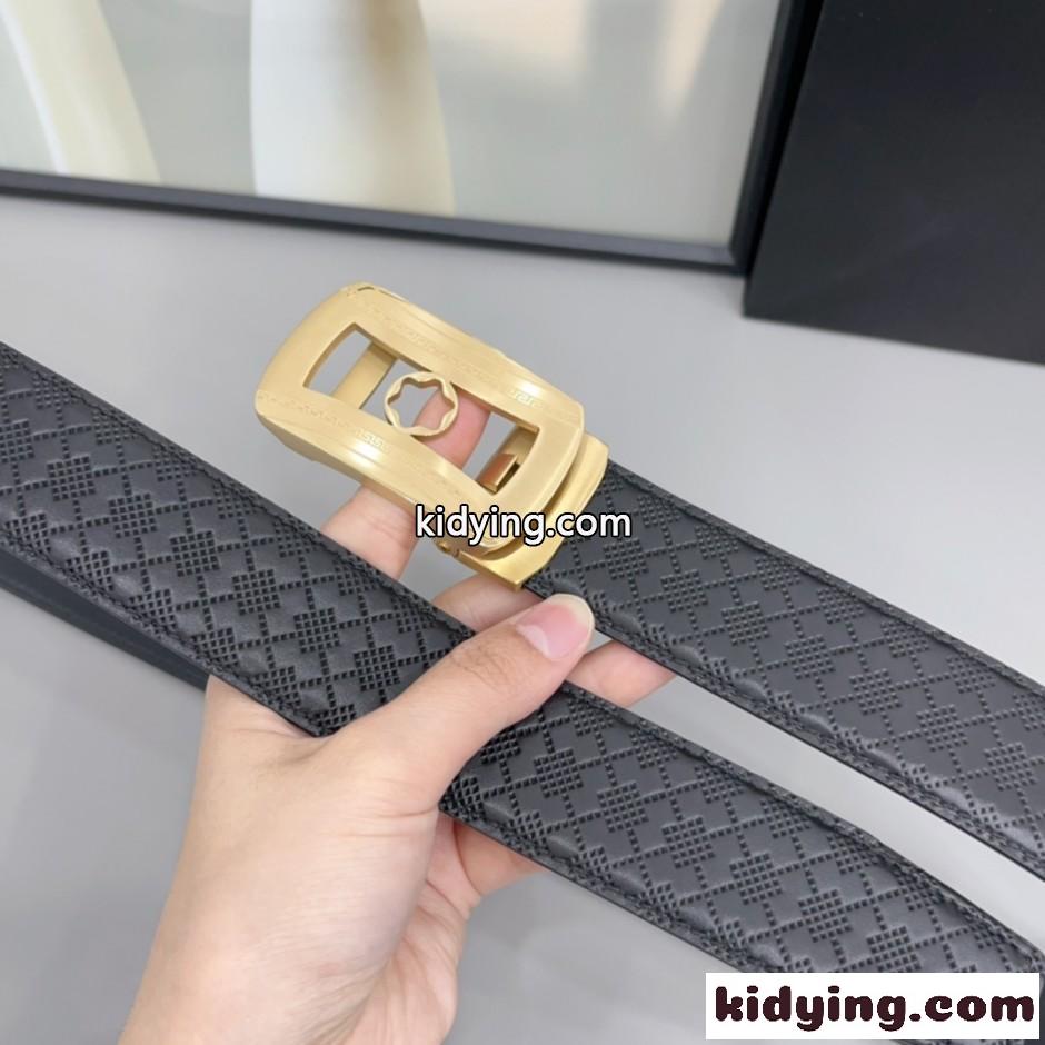 シンプル 合わせやすい モンブラン ベルト 偽物 レザーベルト スタイリッシュ-3