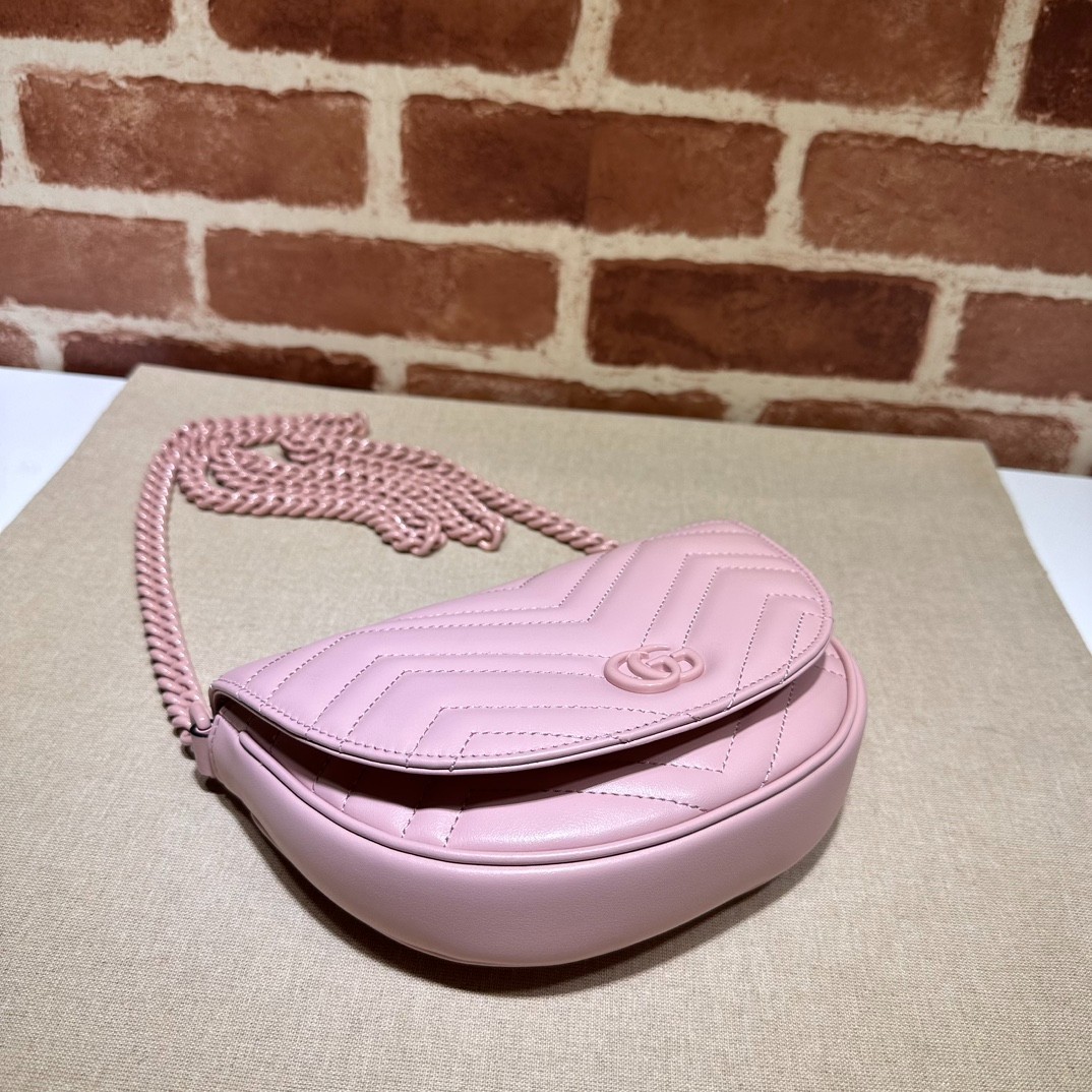 GGマーモント キルティング チェーン ミニバッグ グッチ バッグ スーパーコピー 746431 ピンク-1