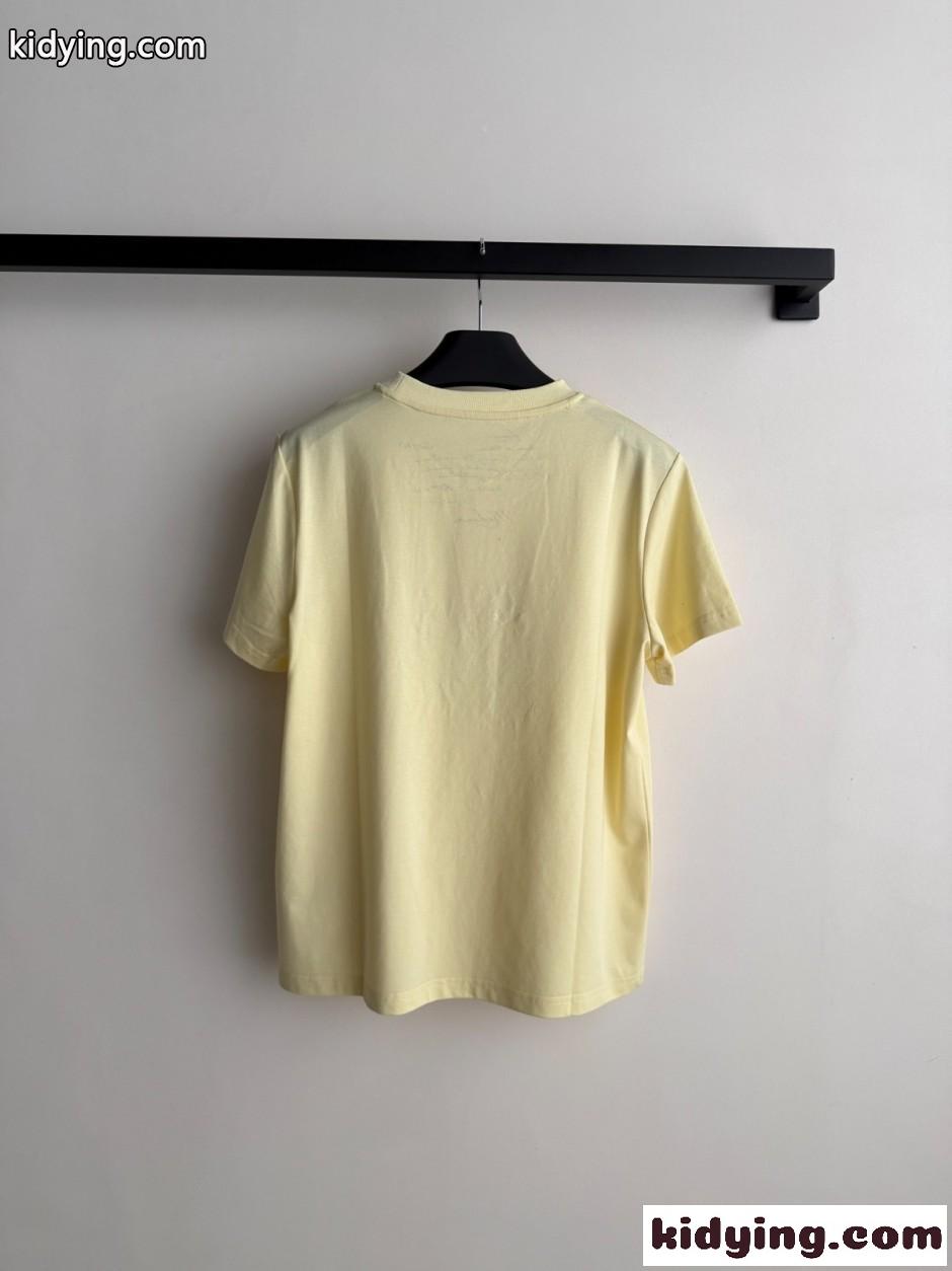 カジュアル ロゴ入り 半袖Tシャツ ラルフローレン Tシャツ 偽物 イエロー-1