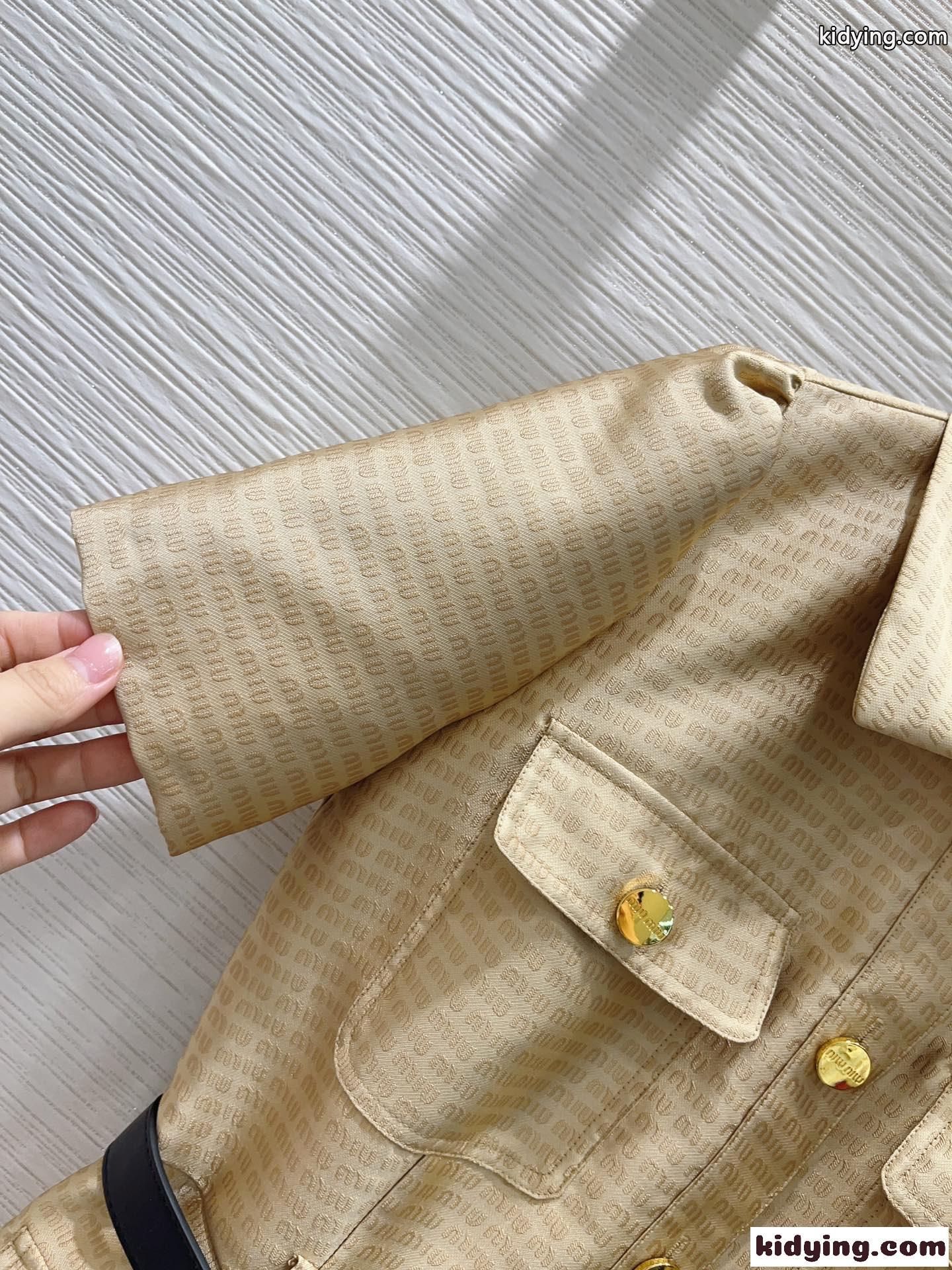 定番 上品 ベルト付き ジャガード 半袖ドレス ミュウミュウ ワンピース コピー-4