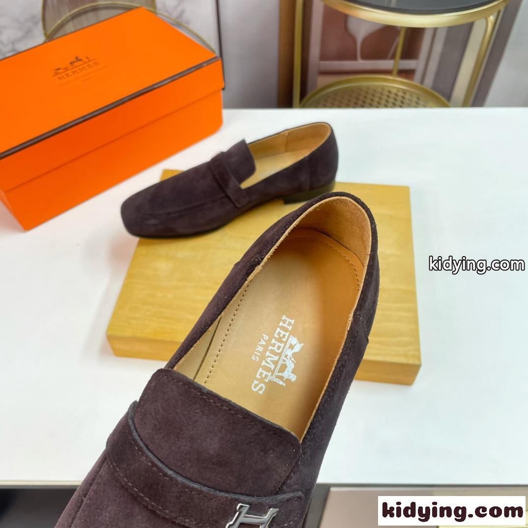 HERMES グイド ローファー エルメス ビジネスシューズ コピー メンズ 上品 エレガント-4