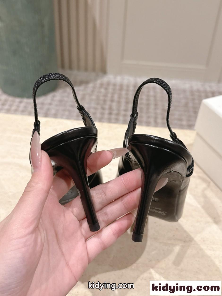 YSL アン=マリー スリングバックパンプス イヴ・サンローラン パンプス コピー ブラック-3