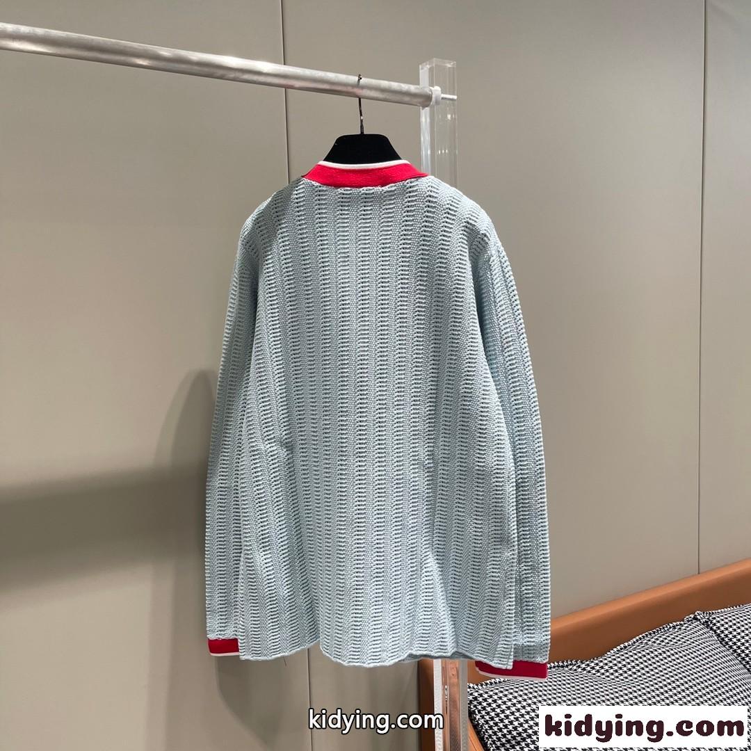 adidas x Gucci リブステッチ カーディガン グッチ カーディガン コピー Vネック 長袖-1