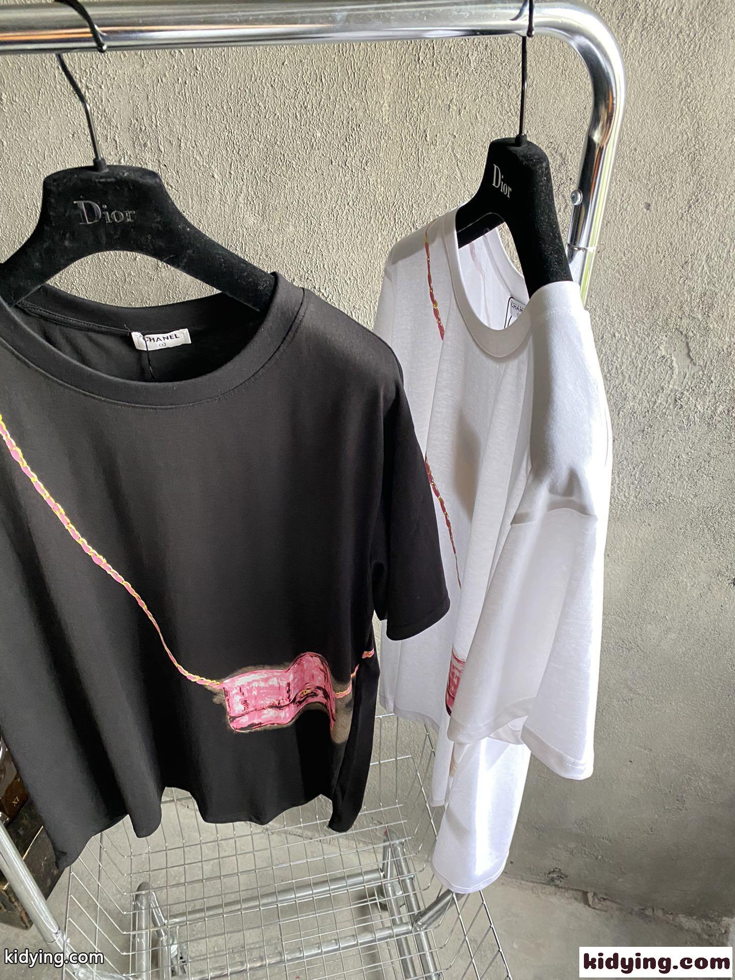 春夏 新作 人気 着心地いい クルーネック プリント シャネル tシャツ コピー 半袖 カジュアル お洒落 可愛い-3