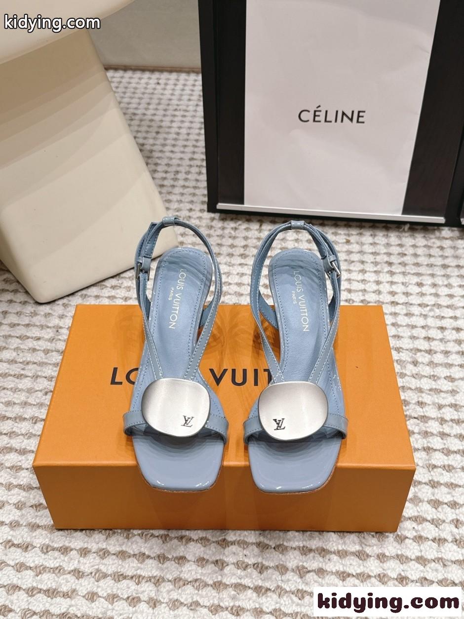 おしゃれ 洗練された LV トレジャーサンダル ルイ・ヴィトン サンダル コピー ブルー-2
