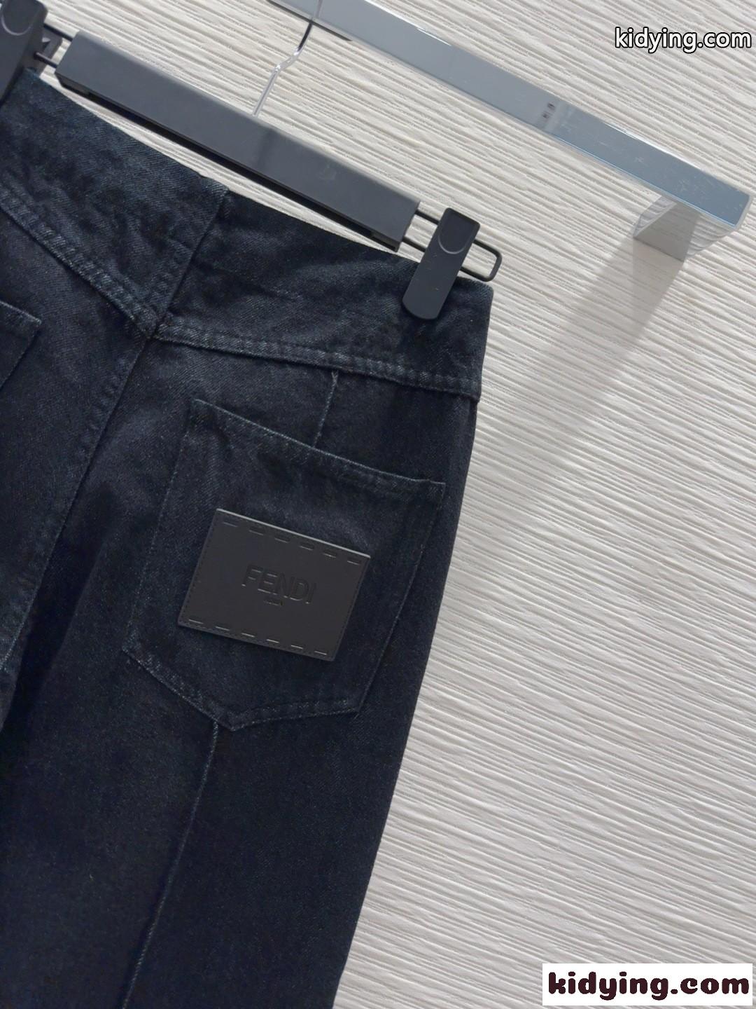 カジュアル お洒落 合わせやすい デニムパンツ フェンディ ジーンズ コピー レディース-4