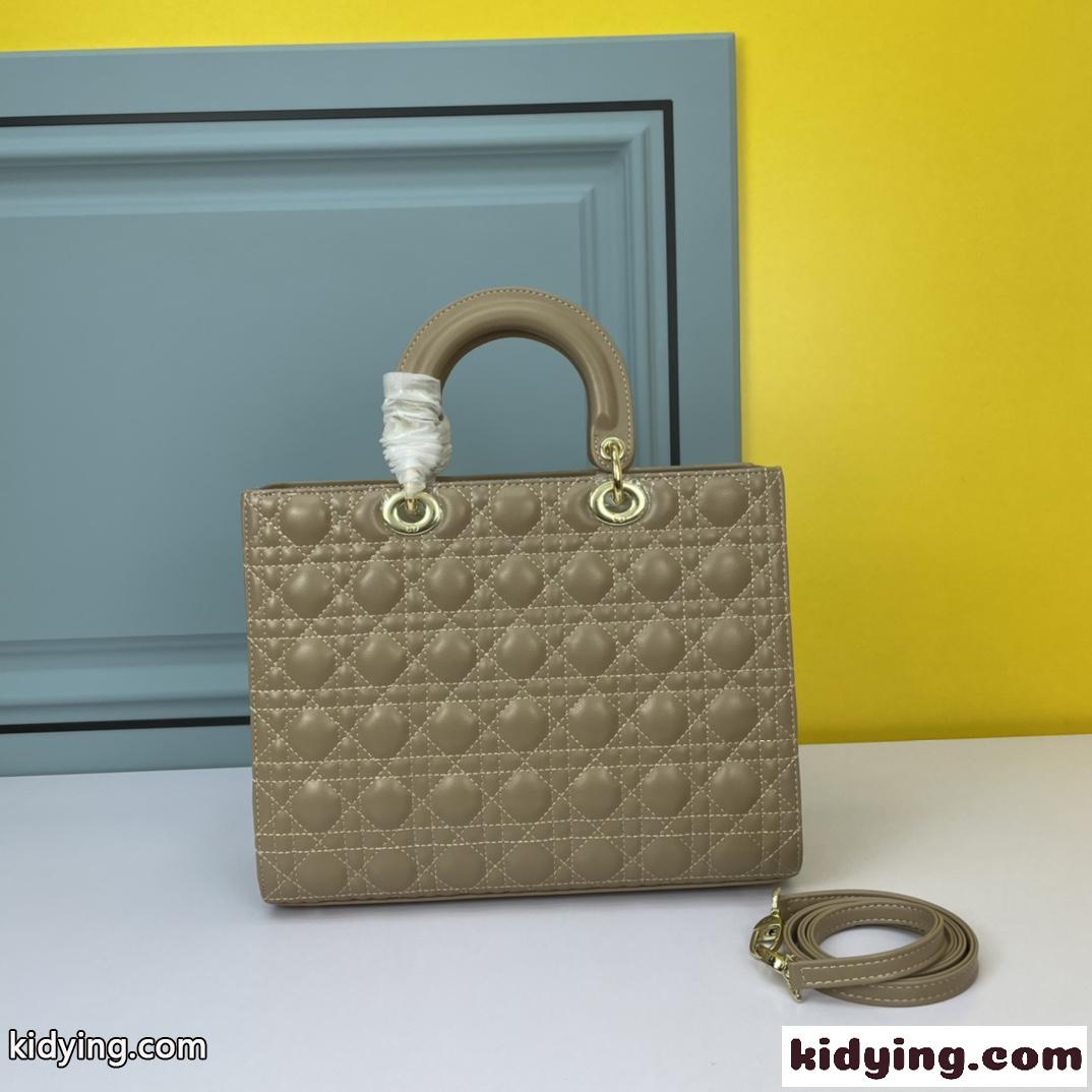 LADY DIOR クリスチャン・ディオール スーパーコピー ラムスキン ラージバッグ-0