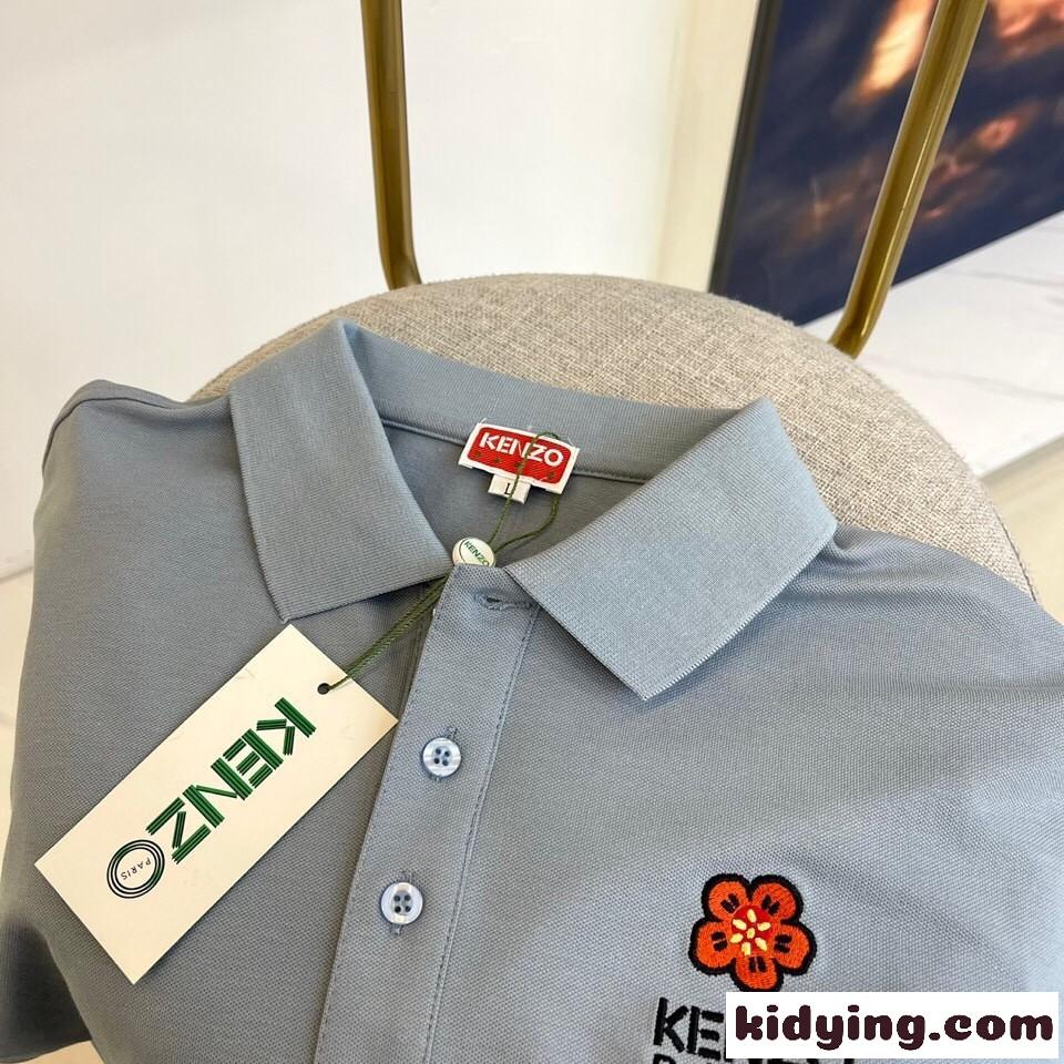 洗練された 上品 ケンゾー Tシャツ コピー メンズ 半袖 コットンピケ ポロシャツ ファッション-2