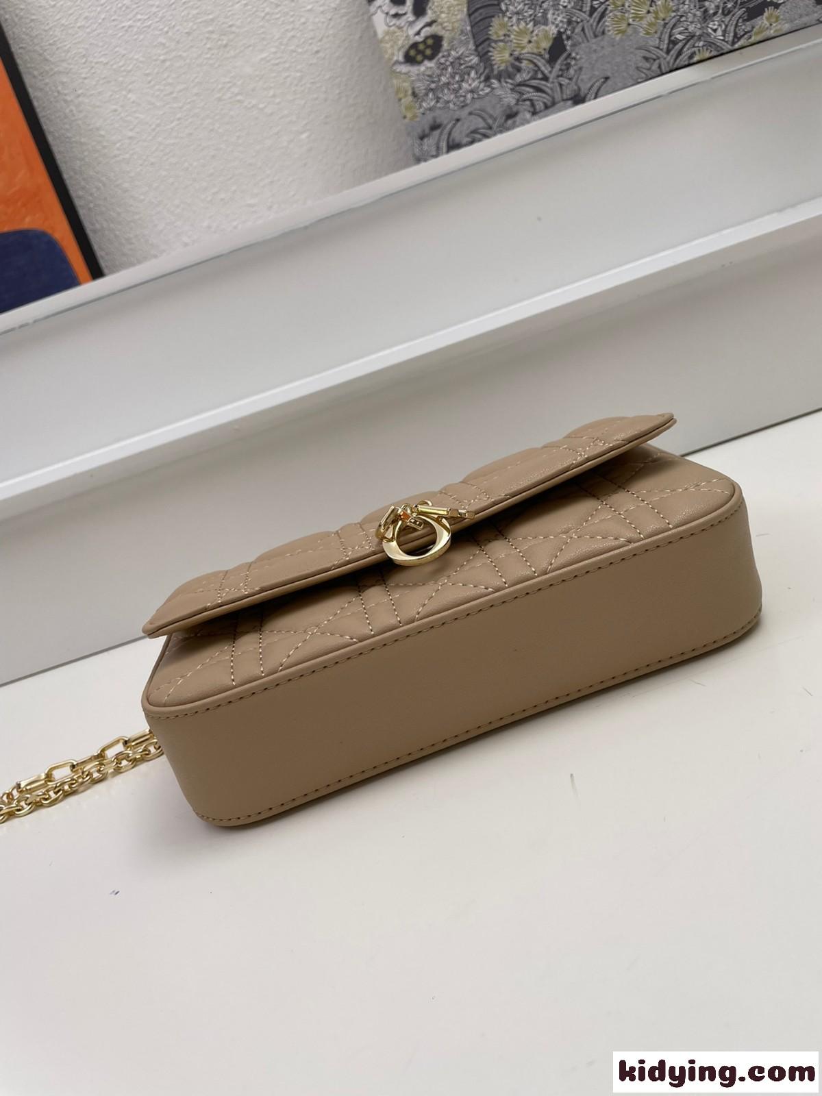 LADY DIOR フォンポーチ クリスチャン・ディオール バッグ コピー レディース チェーンバッグ ベージュ-3