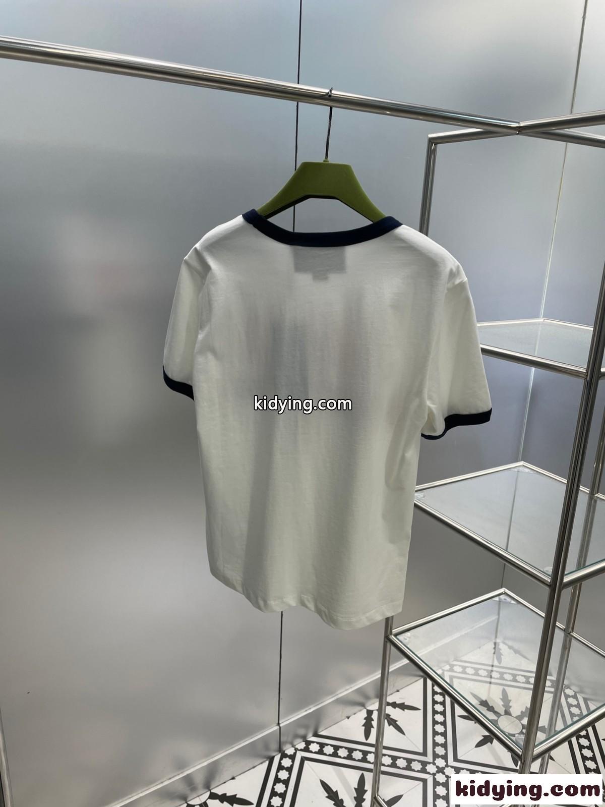 GUCCI インターロッキングG ウェブ ストライプ コットン Tシャツ グッチ Tシャツ コピー レディース-0