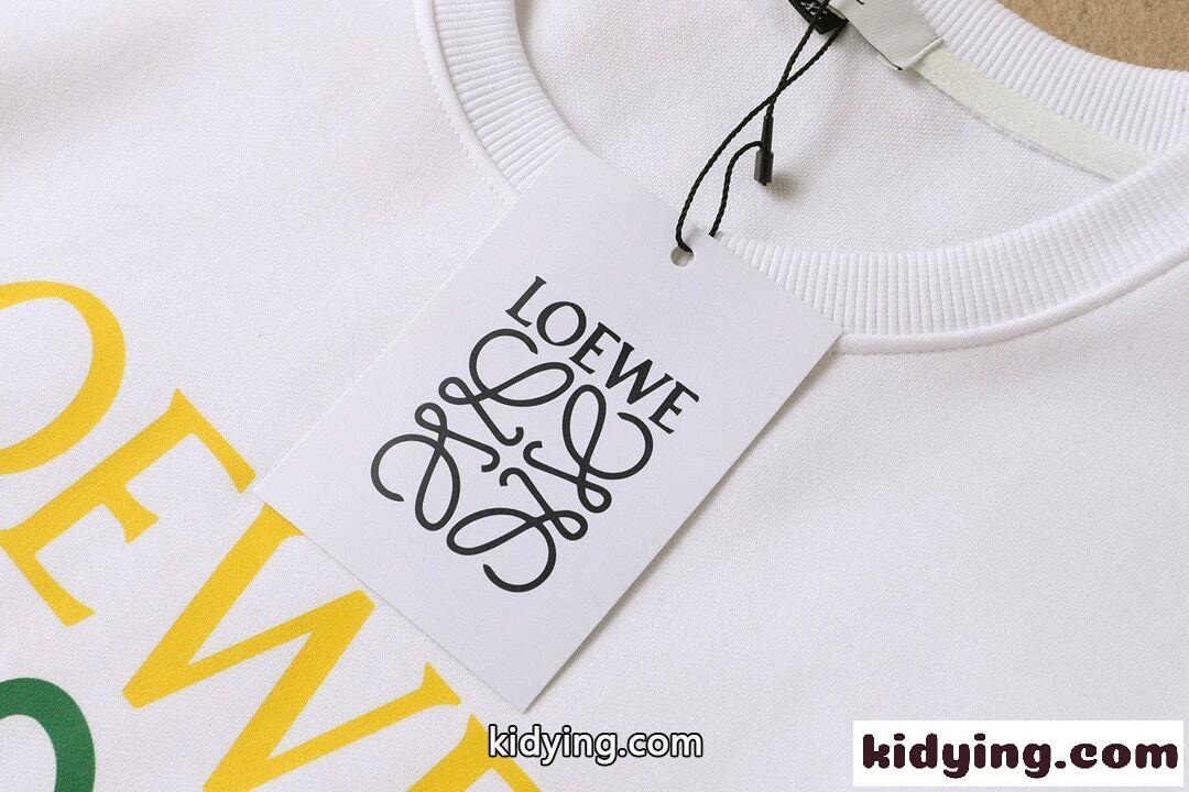 大人気 ロエベ 長袖tシャツ メンズ コピー 裏起毛 着回し ファッション カジュアル ホワイト ブラック プルオーバー-4
