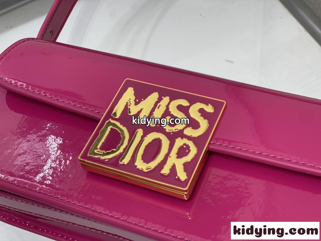 パテントレザー Miss Dior フラップバッグ クリスチャン・ディオール バッグ コピー ピンク-4