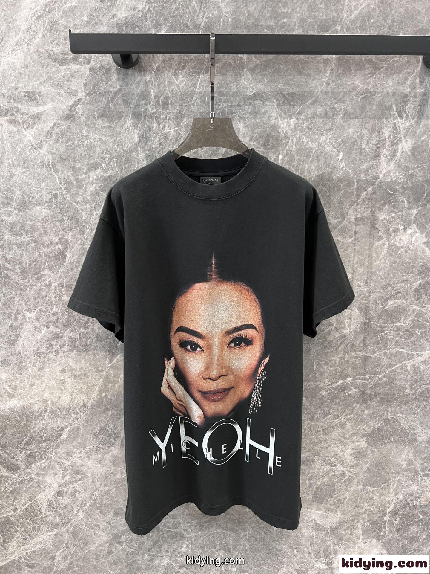 バレンシアガ Tシャツ コピー プリント入り オーバーサイズ 半袖Tシャツ ユニセックス-1
