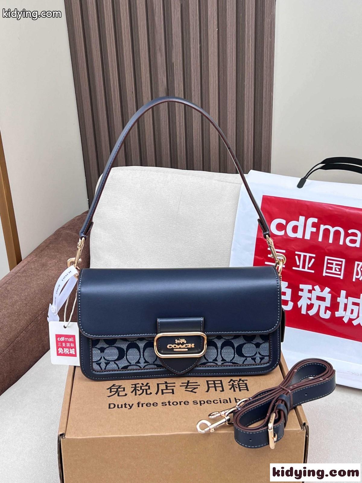 人気 上品 定番 ショルダーバッグ コーチ バッグ スーパーコピー ネイビー-4