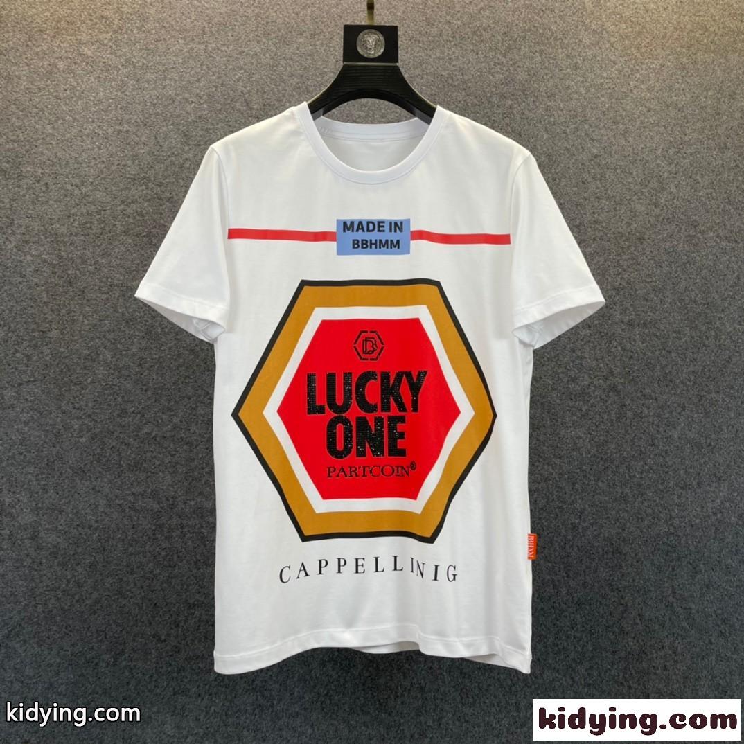 フィリッププレイン 半袖Tシャツ コピー 春夏 コットン カジュアル 目を引く クルーネック トップス-0