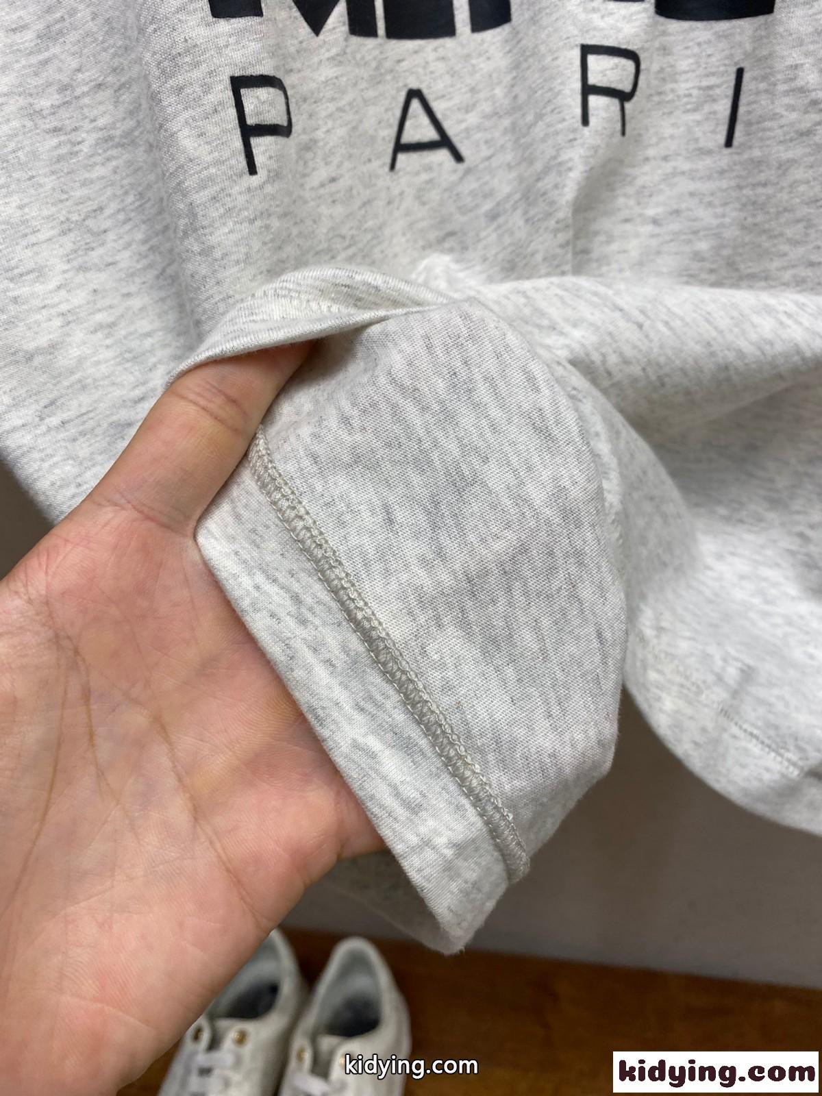 ユニセックス 快適 コットン 半袖Tシャツ ケンゾー Tシャツ コピー クルーネック グレー-3