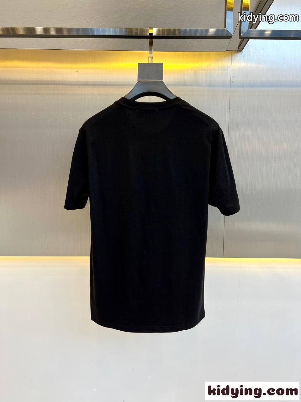 おしゃれ カジュアル クルーネック ロゴ クロムハーツ Tシャツ コピー コットン ブラック-4