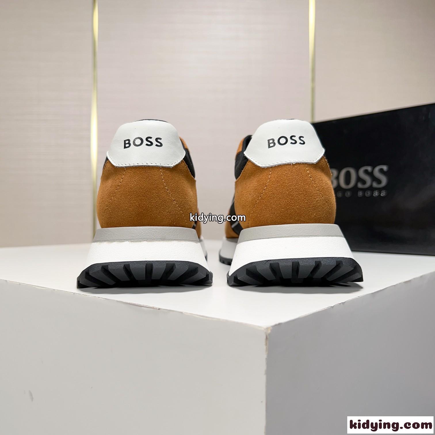 合わせやすい ヒューゴ・ボス スニーカー 偽物 定番 軽量 カジュアル メンズシューズ-3