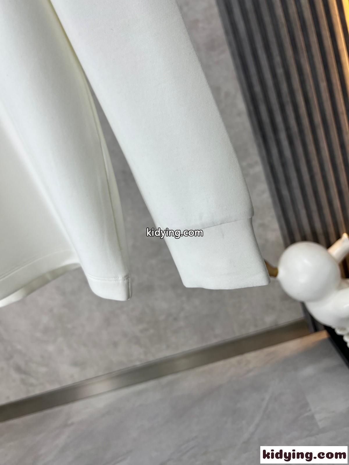 ベーシック ロゴ クルーネック エルメネジルド・ゼニア Tシャツ コピー スウェットシャツ ホワイト-1