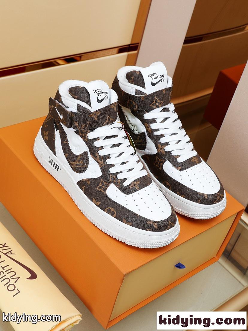 Louis Vuitton x OFF-WHITE x Nike オフホワイト スニーカー コピー カジュアル  高級感 人気 ハイカット おしゃれ-0