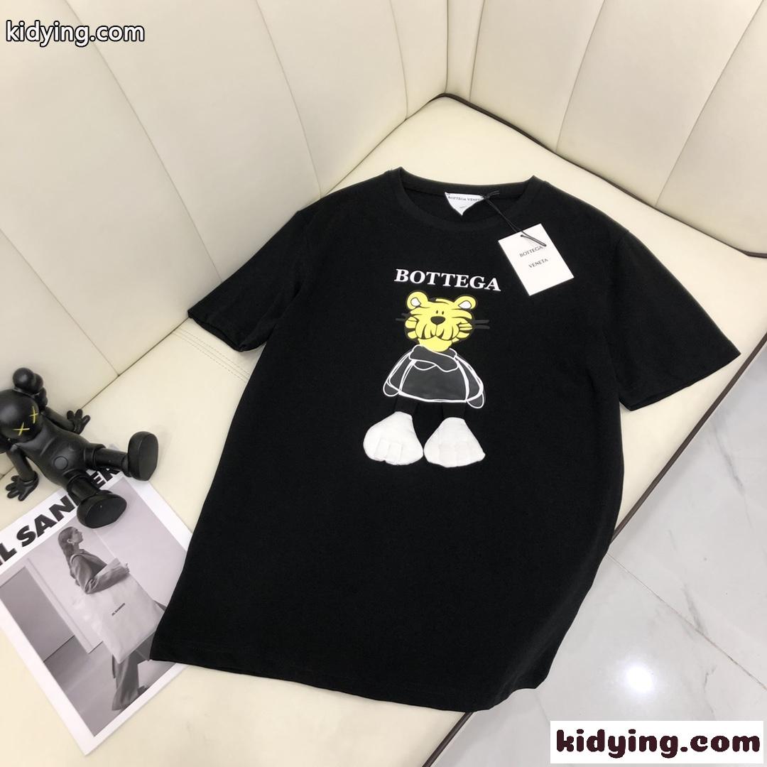 5色あり 可愛い レディース 春夏 トップス ボッテガヴェネタ 半袖tシャツ コピー プリント クルーネック 春夏-1
