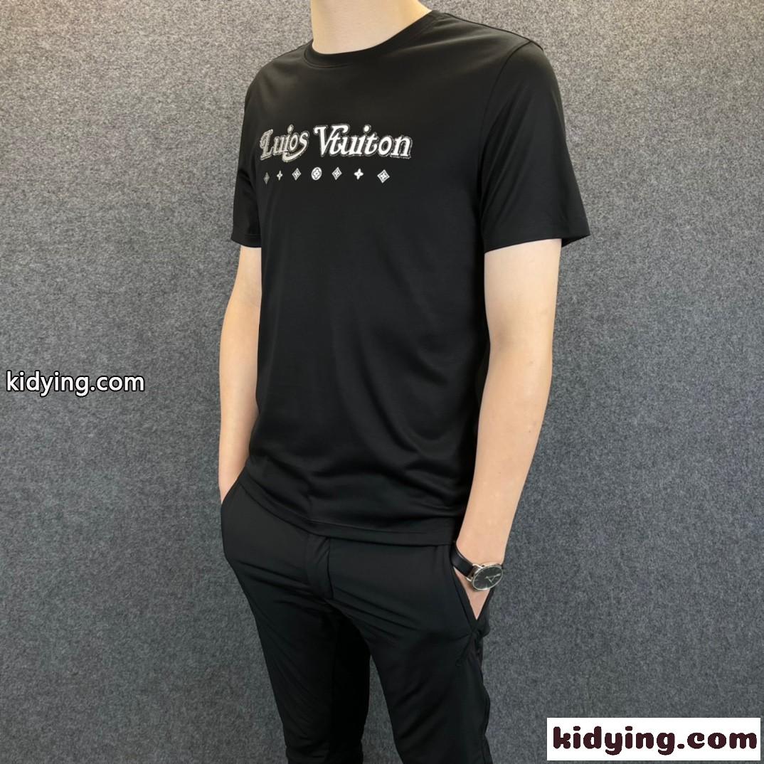 ルイ・ヴィトン tシャツ コピー 半袖 トップス 上品 おしゃれ ロゴ 着心地いい 薄手 春夏-2