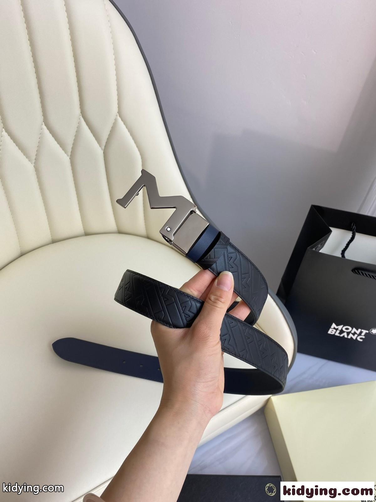 M バックル フリーカット レザーベルト モンブラン ベルト コピー メンズ-2