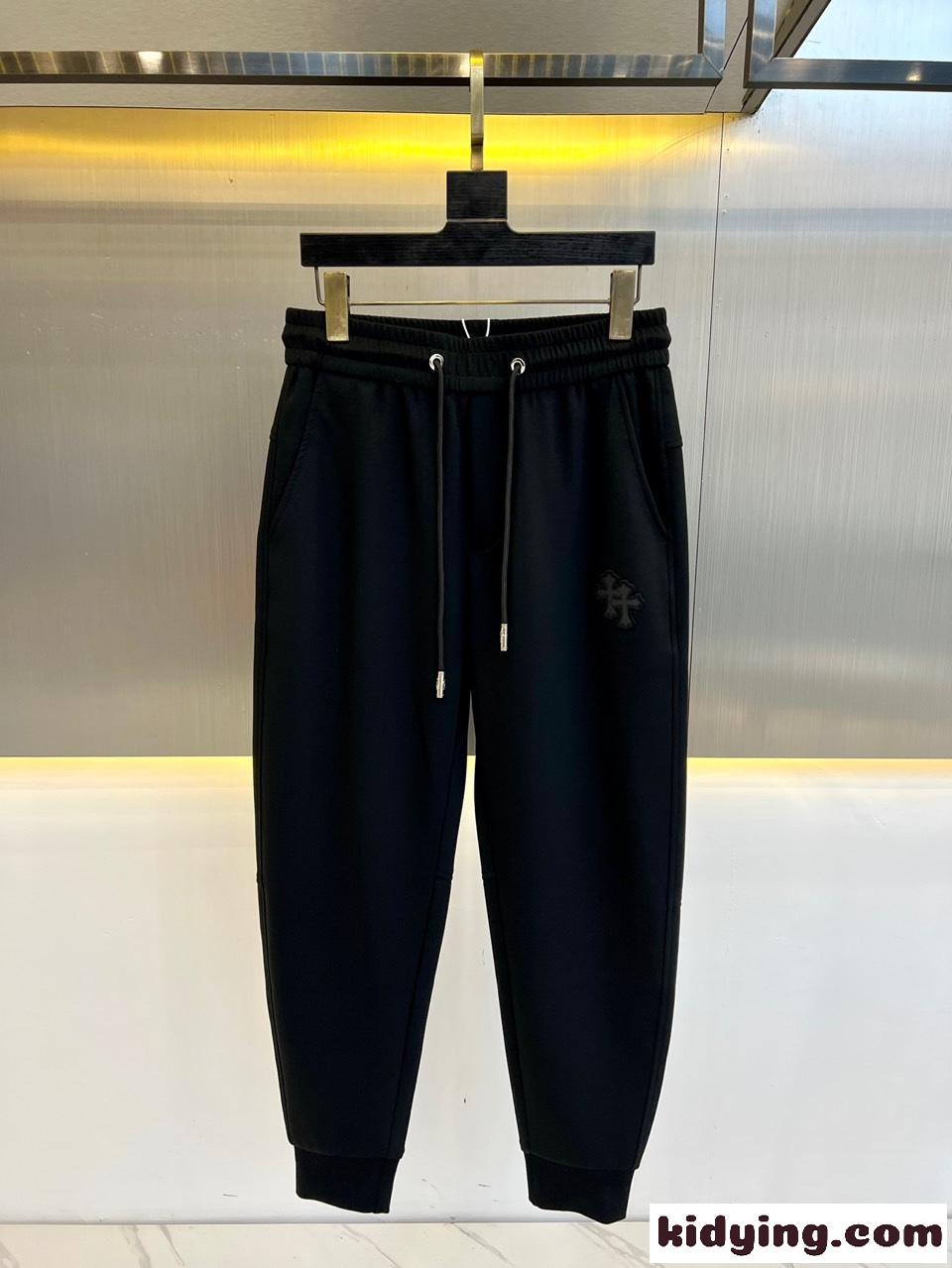 クロムハーツ パンツ コピー 定番 カジュアル スウェットパンツ ブラック-0