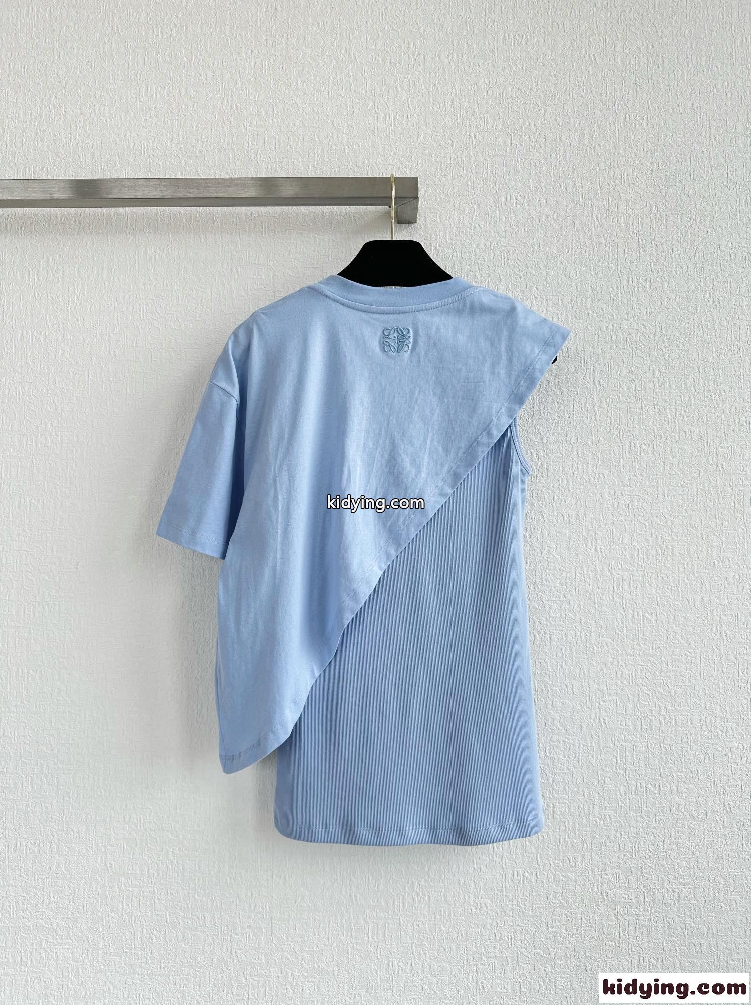お洒落 ドレープ トップス ロエベ Tシャツ コピー コットン レディース-1