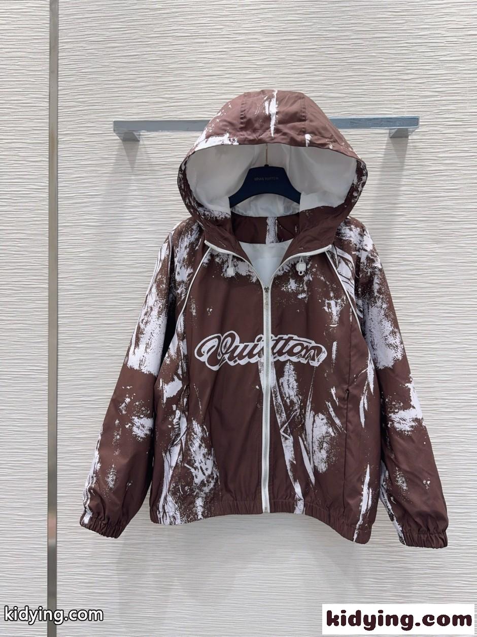 おしゃれ 軽量 フーデッドブルゾン ルイ・ヴィトン ジャケット コピー ブラウン-2