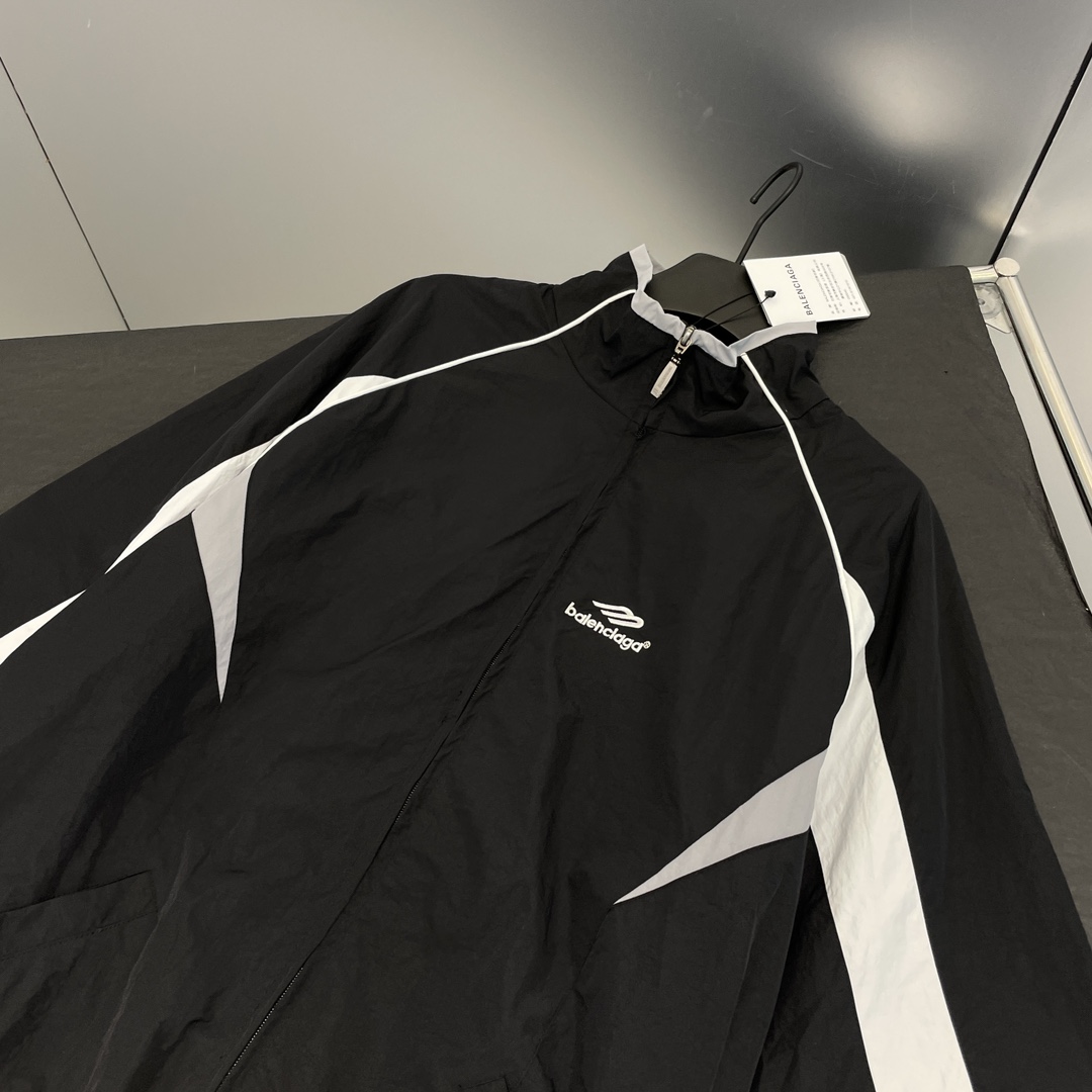 バレンシアガ 3B SPORTS ICON ミディアムフィット TRACKSUIT ジャケット コピー ブラック-3