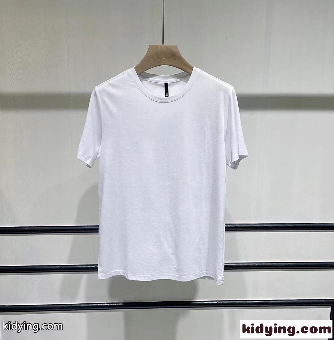 3色あり シンプル 柔らかい 無地 クルーネック アルマーニ tシャツ コピー 半袖 着心地抜群 春夏 トップス-4