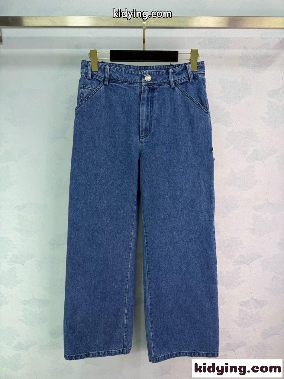 シンプル 合わせやすい シャネル ジーンズ コピー デニムパンツ-1