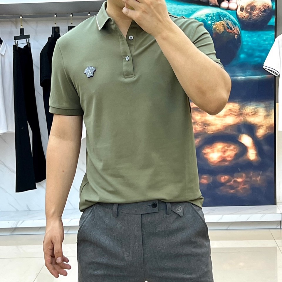 ビジネス カジュアル 洗練された 半袖 ポロシャツ ヴェルサーチェ Tシャツ コピー-4