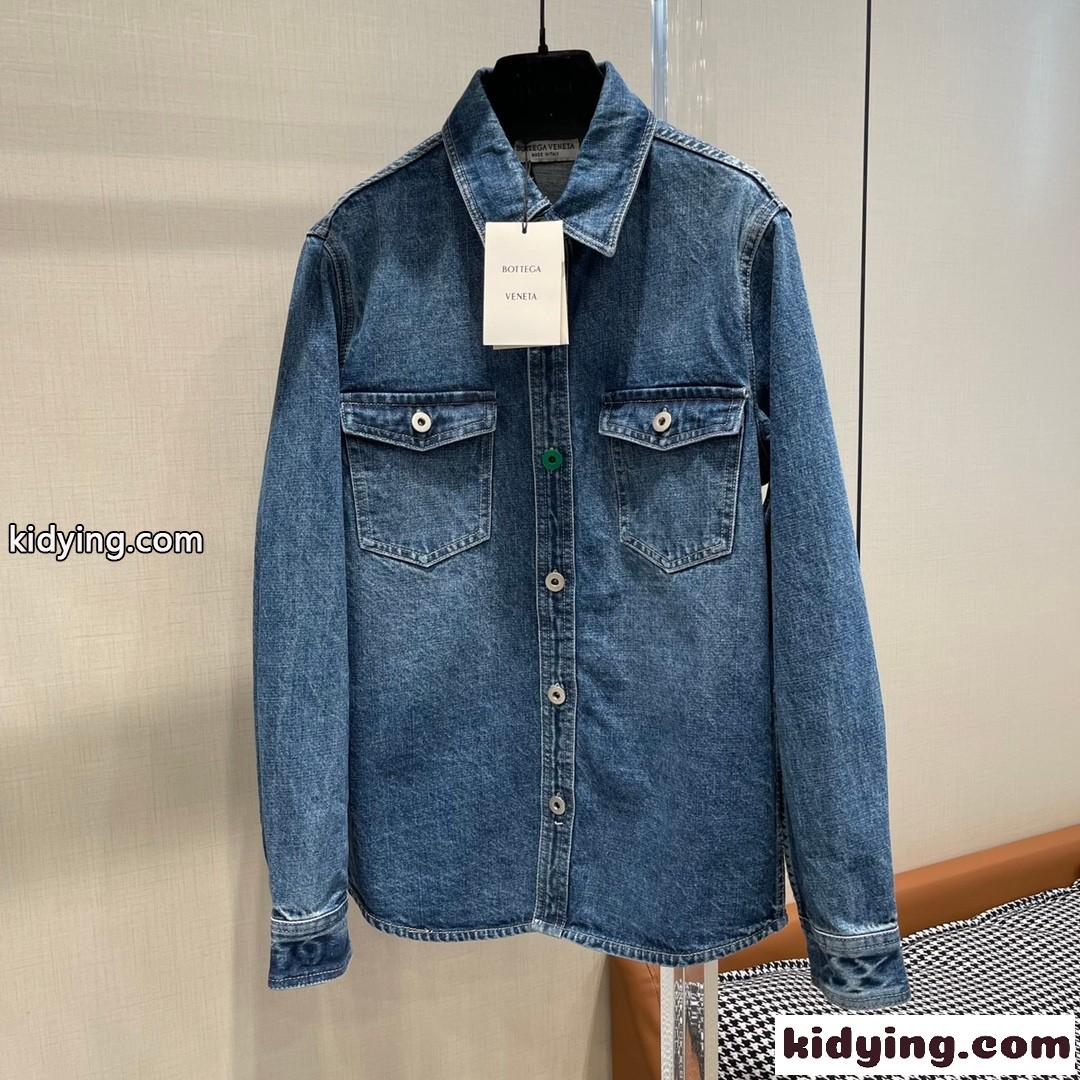 カジュアル 定番 デニム シャツジャケット ボッテガ・ヴェネタ シャツ コピー 長袖-0