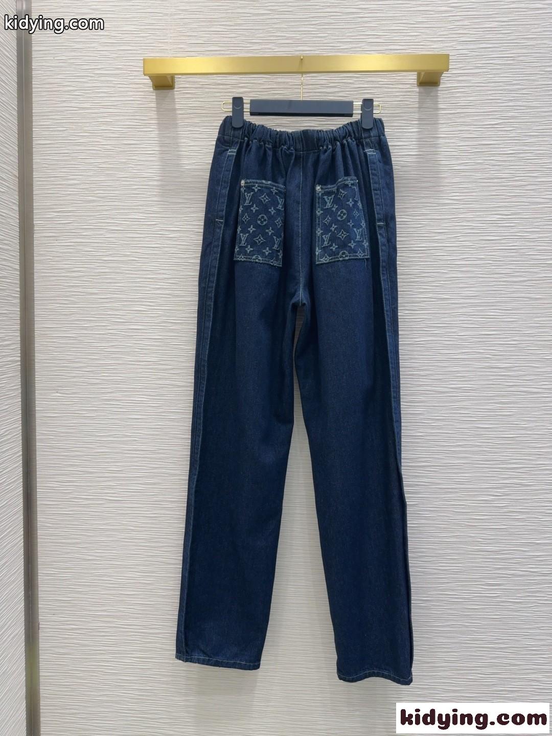 デニム キャロットパンツ ルイヴィトン ジーンズ コピー レディース-4
