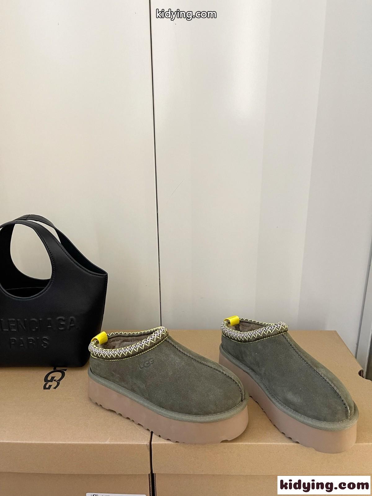UGG スエード ムートン スリッポン 定番 人気 アグ サンダル スーパーコピー グリーン-0