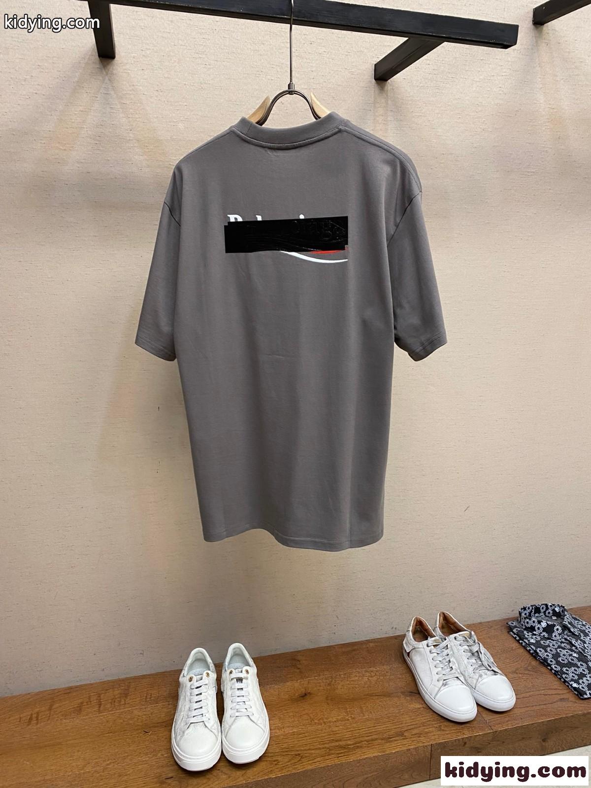 おしゃれ 人気 プリント クルーネック バレンシアガ Tシャツ コピー 半袖 トップス-1