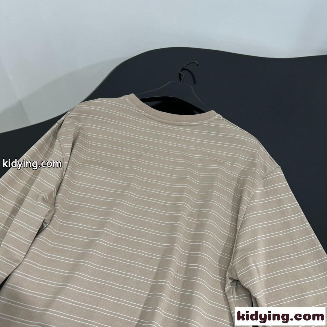 カジュアル 合わせやすい ボーダー柄 長袖Tシャツ ミュウミュウ Tシャツ コピー-4