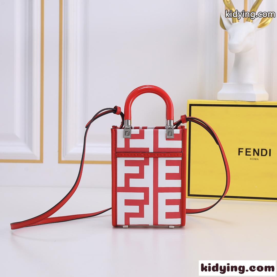 FENDI×Marc Jacobs 限定カラー サンシャイン ショッパー ミニバッグ フェンディ バッグ 人気 コピー レッド-0