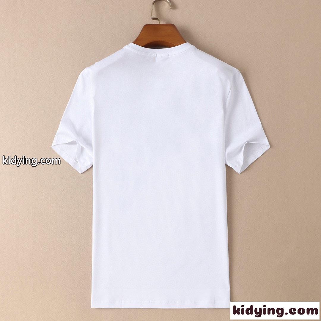 シンプル ロゴ プリント 半袖 柔らかい 快適 クルーネック ルイ・ヴィトン tシャツ コピー トップス-1