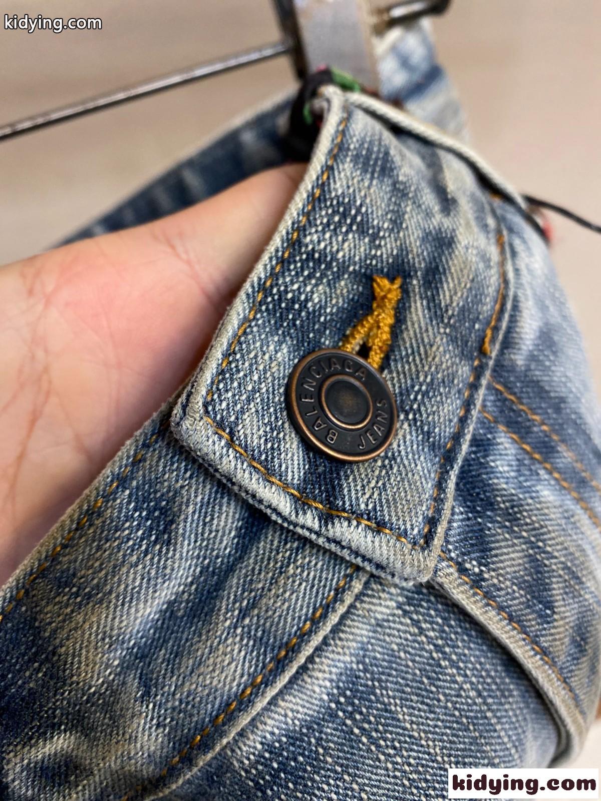 Y2K ストレッチ ニー Baggy デニムパンツ バレンシアガ ジーンズ コピー ユニセックス-0