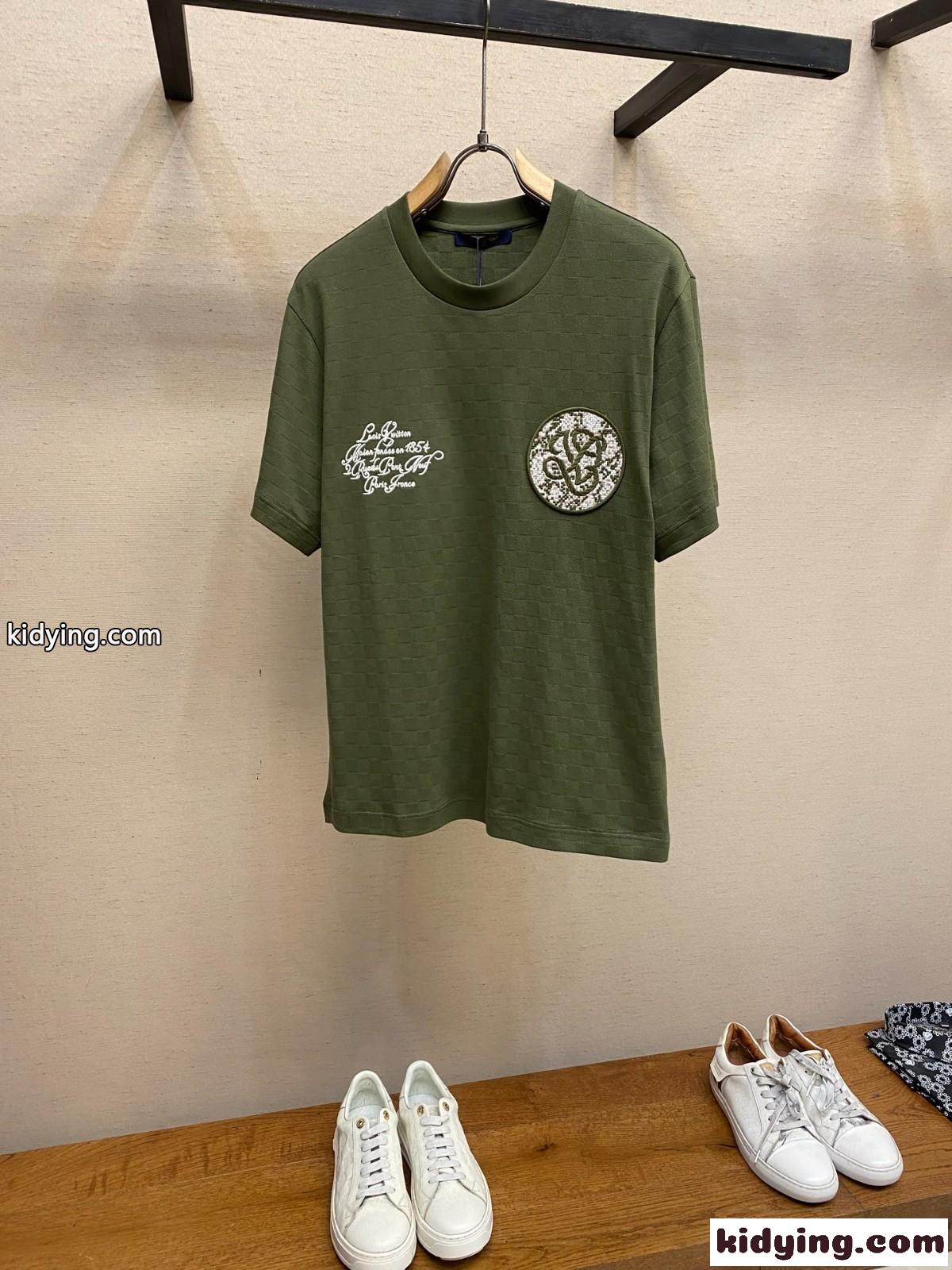 お洒落 カジュアル ダミエピケTシャツ ルイ・ヴィトン Tシャツ コピー クルーネック-1