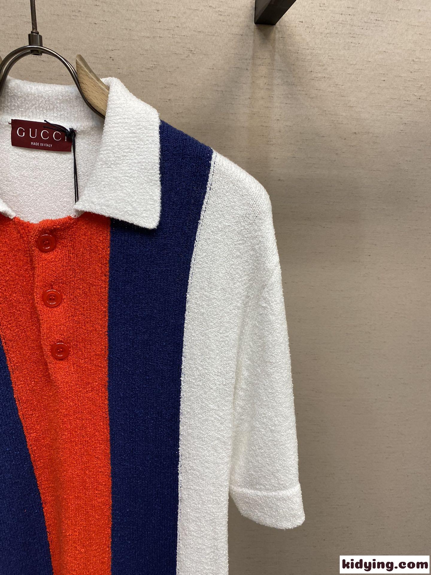 コットンブレンド テリーニット ポロシャツ グッチ ニットウェア コピー-2