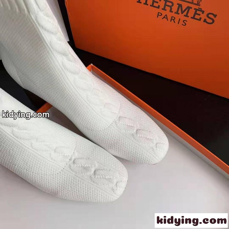 HERMES エルメス ジェナ ショートブーツ コピー アンクルブーツ ホワイト-3