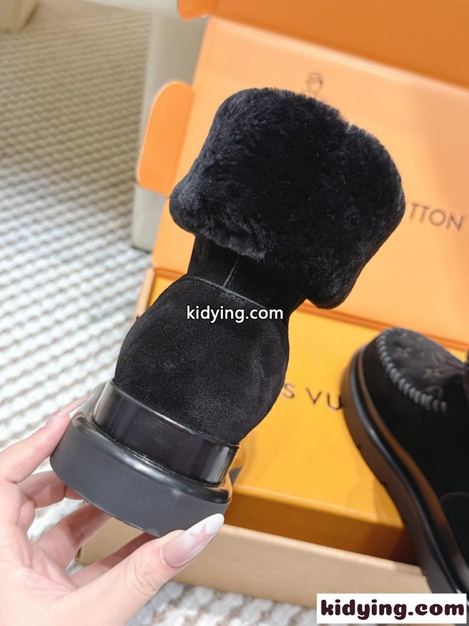 LV SKI コルティナ アンクルブーツ ルイ・ヴィトン ブーツ スーパーコピー ブラック-3