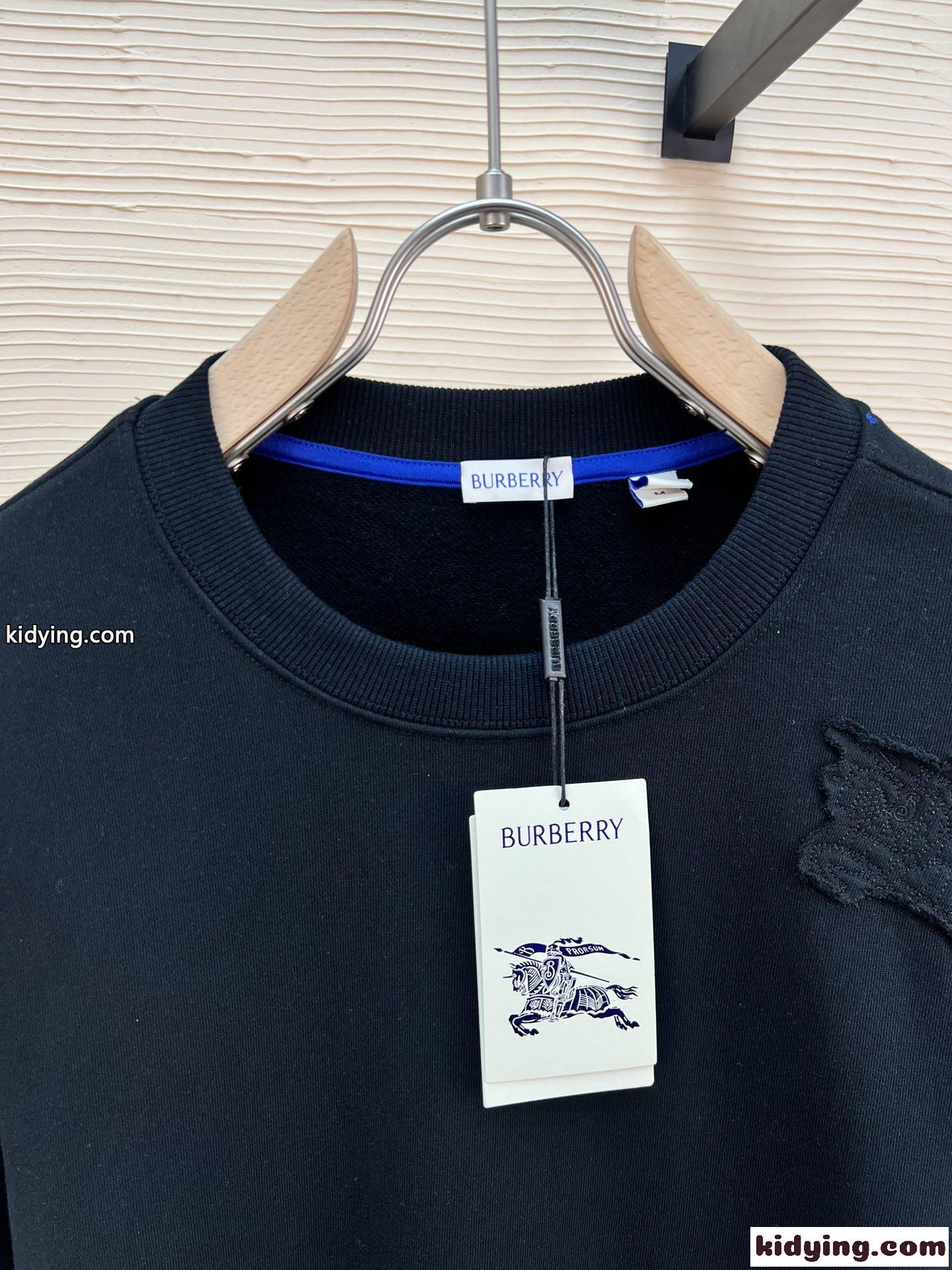 コットン スウェットシャツ バーバリー Tシャツ コピー ブラック-2