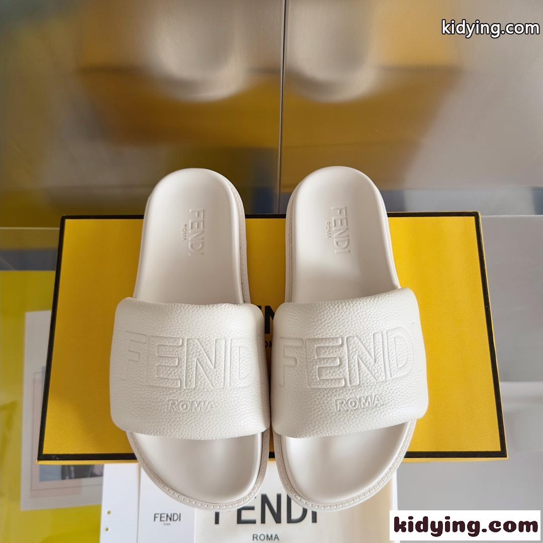 春夏 定番 FENDI ROMA スライド フェンディ サンダル スーパーコピー ホワイト-3