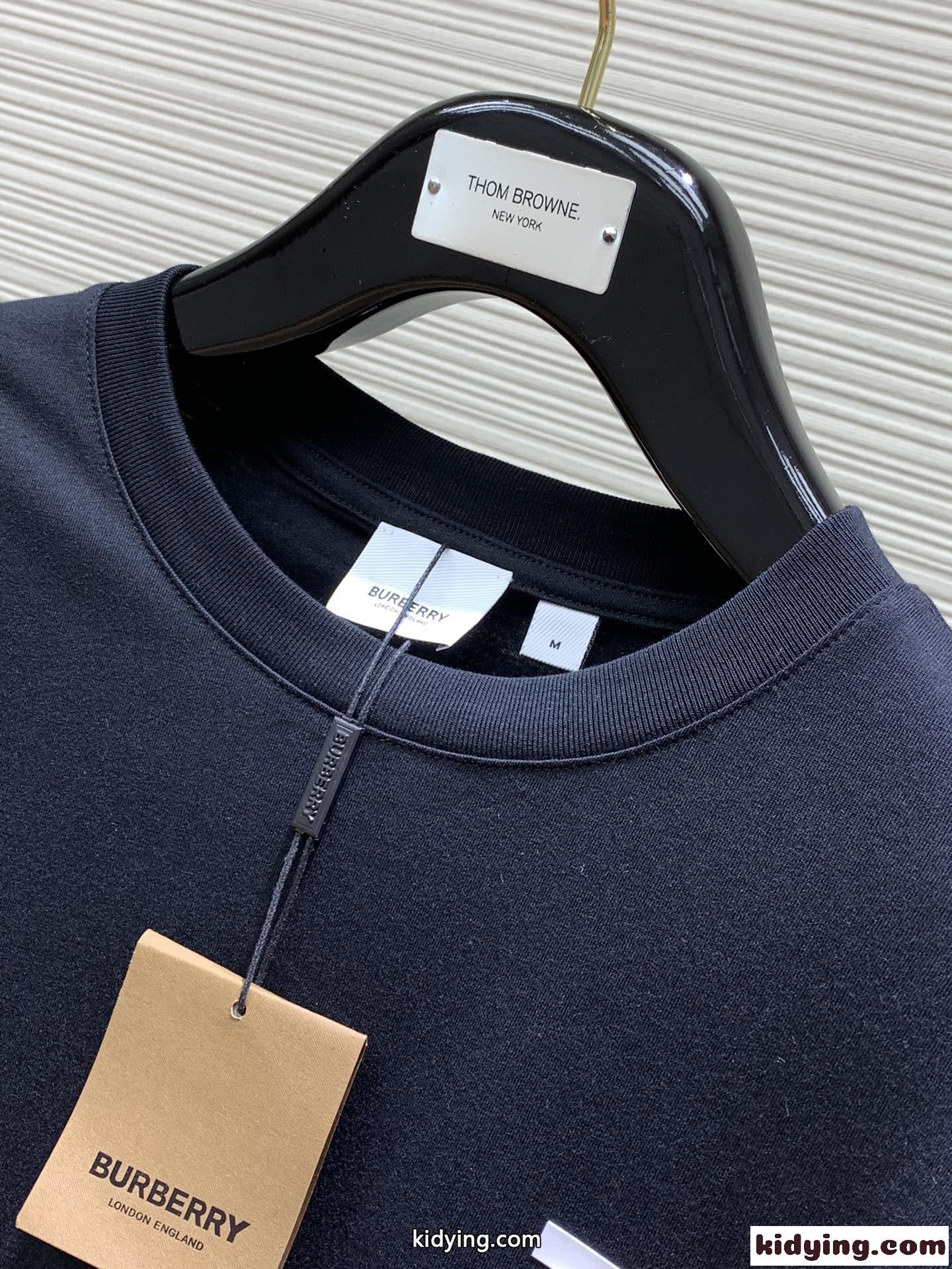 定番 カジュアル ロゴ 長袖Tシャツ バーバリー Tシャツ コピー ブラック-1